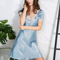 16Momme Pure Mulberry Silk Sexy Mini Lace Sleepshirt [SKSH0039]