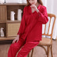 19Momme Pure Mulberry Silk Long Sleeves Notch Collar Lace Pajamas Set [SKPA0022]