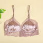 Wireless Sexy Gathered 3/4 Cup Lace Mulberry Silk Bras [SKBR0007]