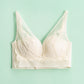 Wireless Sexy Gathered 3/4 Cup Lace Mulberry Silk Bras [SKBR0045]