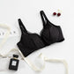 Wireless Romantic Breathable Triangle Lace Mulberry Silk Bras [SKBR0053]