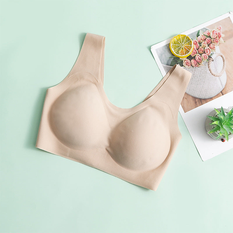 Wireless Simple Seamless Tank Top Mulberry Silk Bras [SKBR0044]