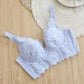 Wireless Elegant Gathered 3/4 Cup Lace Mulberry Silk Bras [SKBR0073]