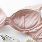 Wireless Sexy Gathered 1/2 Cup Lace Mulberry Silk Bras [SKBR0058]