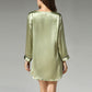16Momme Pure Mulberry Silk Sexy Mini Button Sleepshirt [SKSH0041]