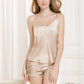 16Momme Pure Mulberry Silk Strap V Collar Pajamas Set [SKPA0028]