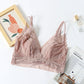Wireless Sexy Breathable Triangle Lace Mulberry Silk Bras [SKBR0004]