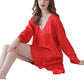 16Momme Pure Mulberry Silk Long Sleeves Elegant Lace Nightgown [SKGO0010]