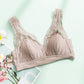 Wireless Romantic Breathable Triangle Lace Mulberry Silk Bras [SKBR0024]