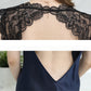 16Momme Pure Mulberry Silk Sexy Above Knee Lace Sleepshirt [SKSH0002]