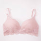 Wireless Sexy Gathered 3/4 Cup Lace Mulberry Silk Bras [SKBR0021]