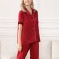 16Momme Pure Mulberry Silk Short Sleeves Notch Collar Pajamas Set [SKPA0034]
