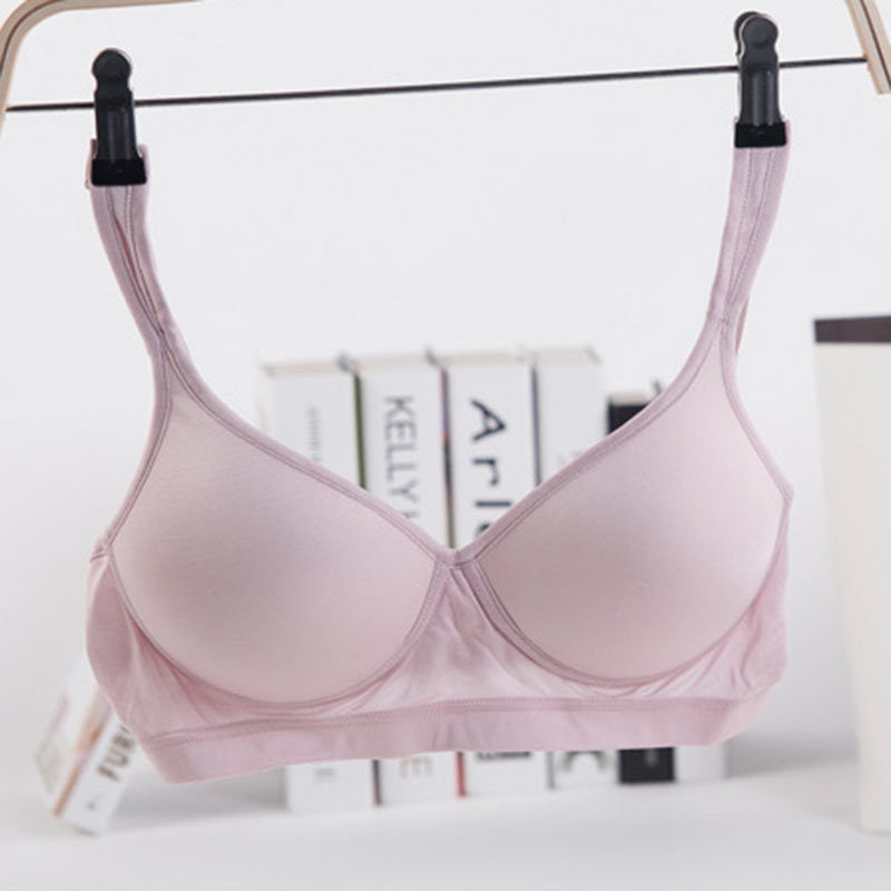 Wireless Sport Seamless 1/2 Cup Mulberry Silk Bras [SKBR0011]
