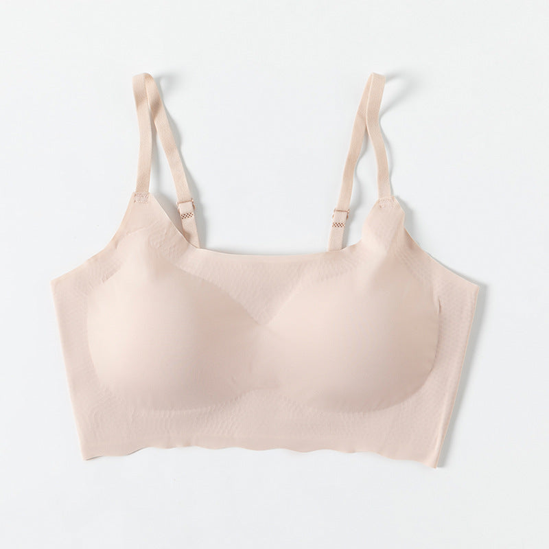 Wireless Elegant Anti Emptied Tank Top Mulberry Silk Bras [SKBR0051]