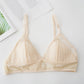Wireless Romantic Breathable Triangle Lace Mulberry Silk Bras [SKBR0020]