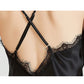 16Momme Pure Mulberry Silk Sexy Mini Lace Sleepshirt [SKSH0006]