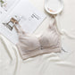 Wireless Elegant Gathered 3/4 Cup Lace Mulberry Silk Bras [SKBR0003]