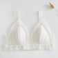Wireless Romantic Breathable Triangle Lace Mulberry Silk Bras [SKBR0001]