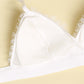 Wireless Romantic Breathable Triangle Lace Mulberry Silk Bras [SKBR0033]