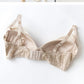 Wireless Sexy Gathered 1/2 Cup Lace Mulberry Silk Bras [SKBR0058]