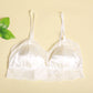 Wireless Sexy Gathered 3/4 Cup Lace Mulberry Silk Bras [SKBR0007]