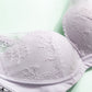 Wireless Elegant Gathered 3/4 Cup Lace Mulberry Silk Bras [SKBR0013]