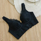 Wireless Elegant Gathered 3/4 Cup Lace Mulberry Silk Bras [SKBR0073]