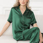 16Momme Pure Mulberry Silk Short Sleeves Notch Collar Pajamas Set [SKPA0034]