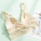 Wireless Romantic Breathable Triangle Lace Mulberry Silk Bras [SKBR0059]