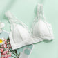 Wireless Romantic Breathable Triangle Lace Mulberry Silk Bras [SKBR0024]