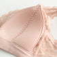 Wireless Romantic Breathable Triangle Lace Mulberry Silk Bras [SKBR0041]
