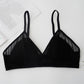 Wireless Romantic Breathable Triangle Lace Mulberry Silk Bras [SKBR0020]