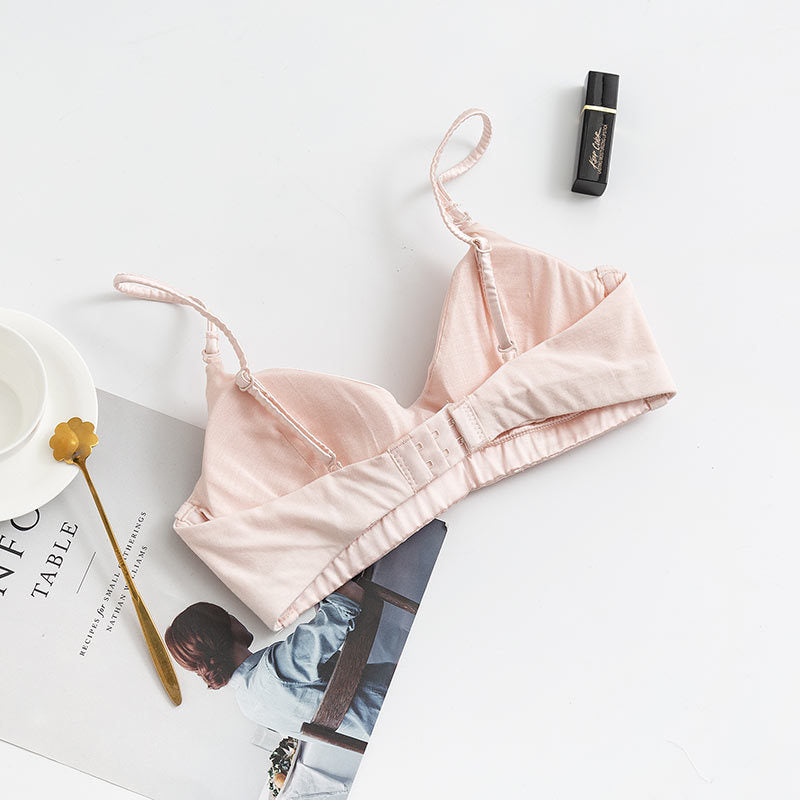 Wireless Cute Seamless 3/4 Cup Mulberry Silk Bras [SKBR0057]