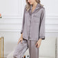 16Momme Pure Mulberry Silk Long Sleeves Notch Collar Pajamas Set [SKPA0027]
