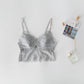 Wireless Sexy Sport Anti Emptied Tank Top Lace Mulberry Silk Bras [SKBR0034]