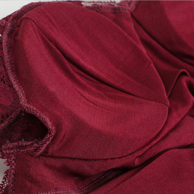 Wireless Elegant Minimizer Tank Top Lace Mulberry Silk Bras [SKBR0026]