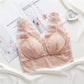 Wireless Sexy Gathered Tank Top Lace Mulberry Silk Bras [SKBR0015]