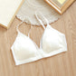Wireless Romantic Seamless Triangle Mulberry Silk Bras [SKBR0061]